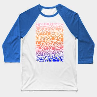 Sunset Polka Dots Design Baseball T-Shirt